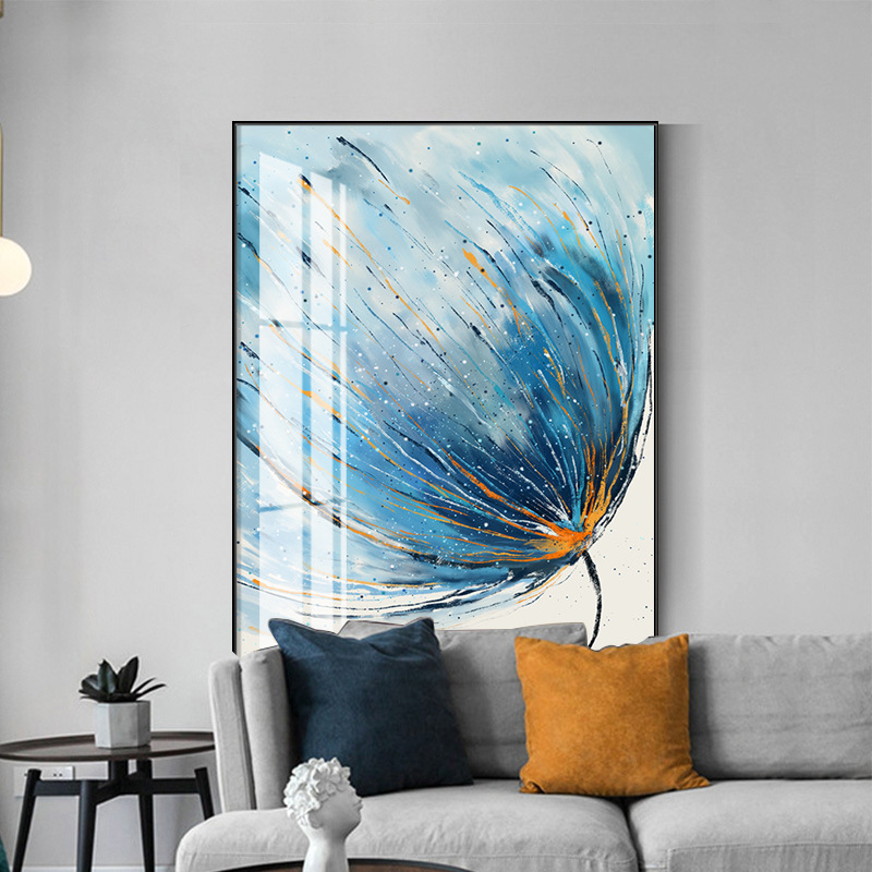 软装挂画定制：抽象花卉系列玄关装饰挂画